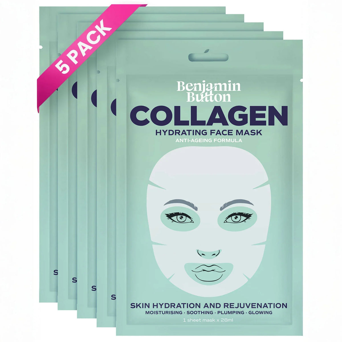 Marine Collagen Sheet Mask (5 Pack)