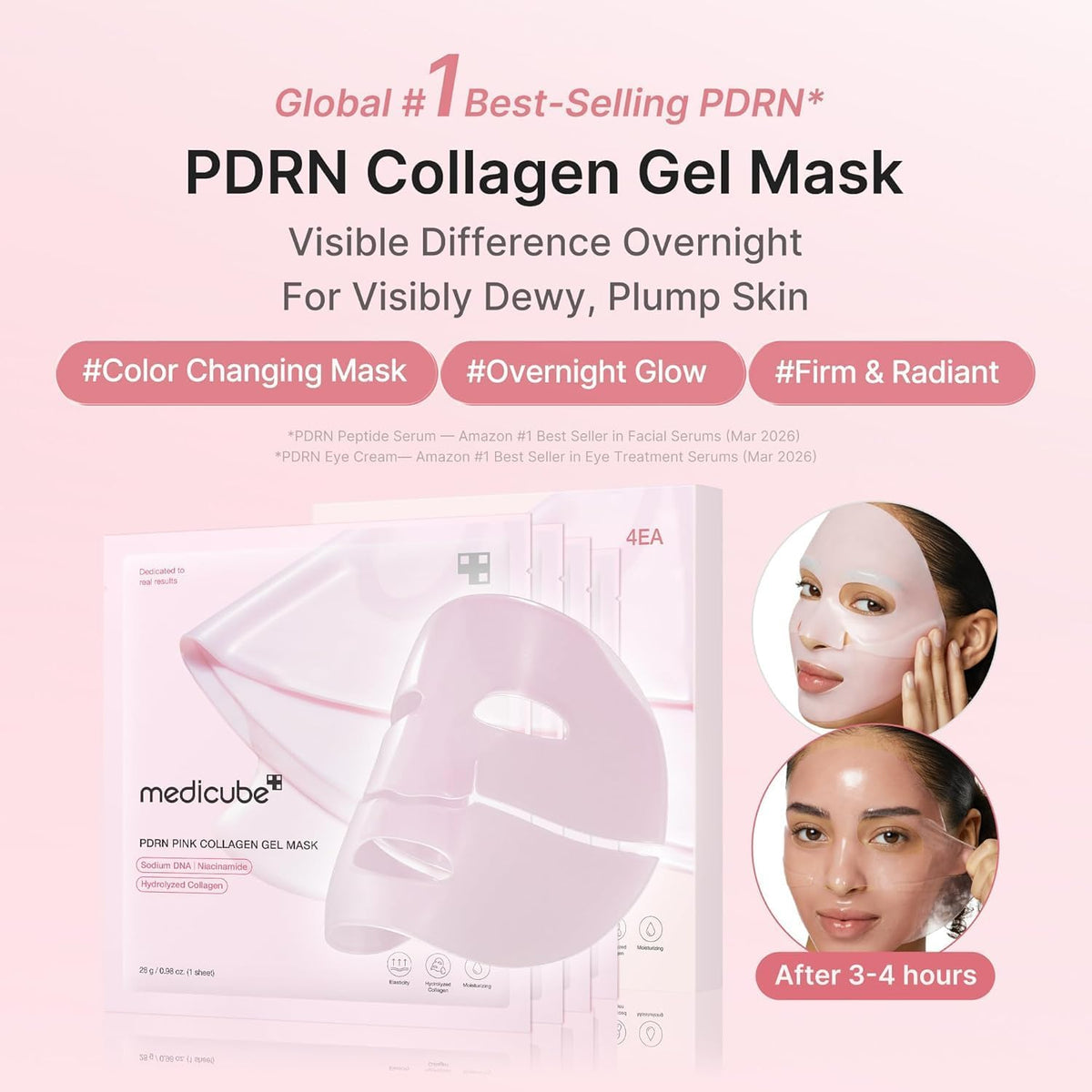 Medicube PDRN Pink Collagen Gel Mask (4 pack)
