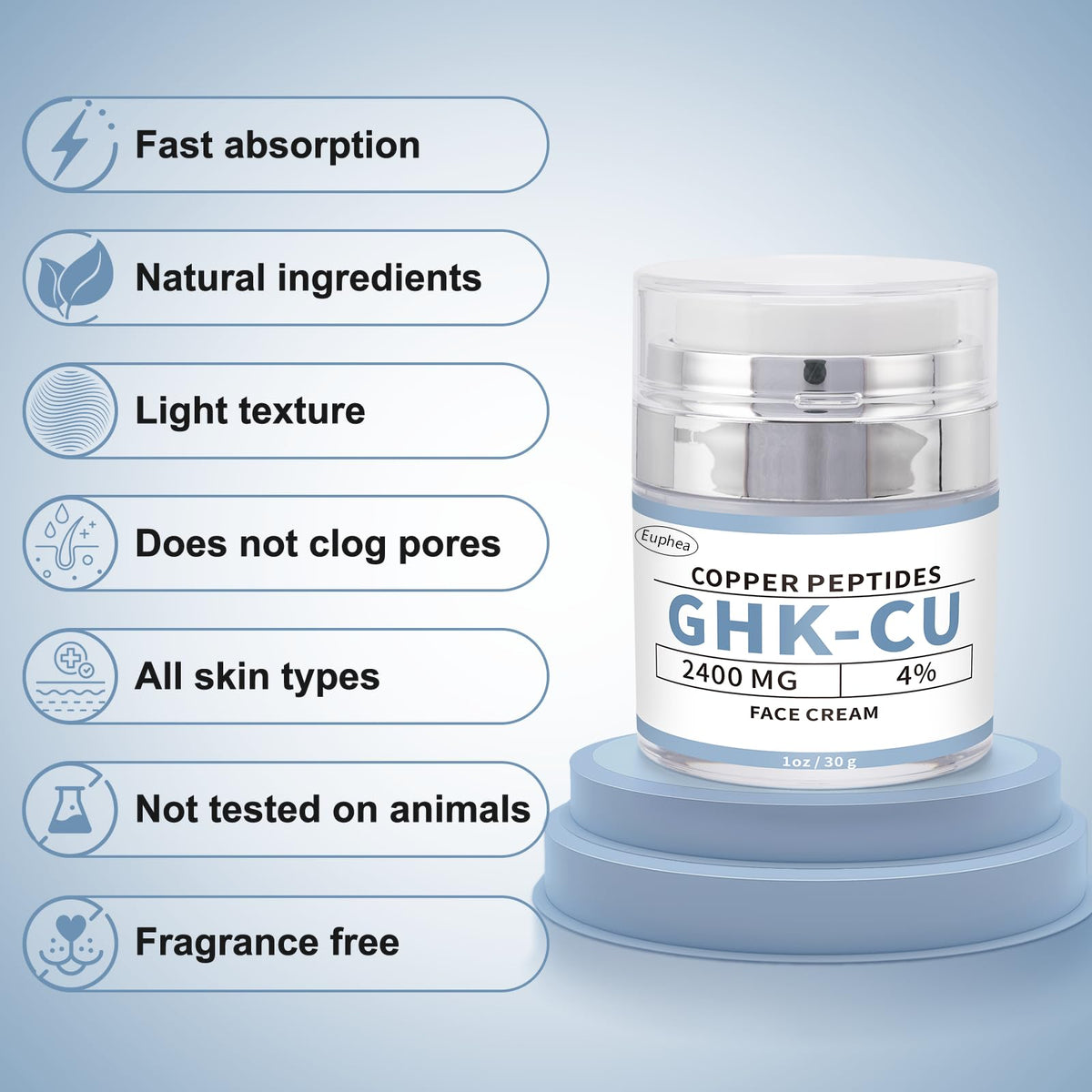 Euphea Copper Peptide Face Cream (30g)