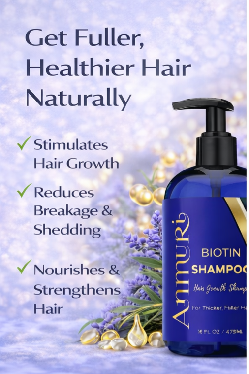 Biotin Shampoo for Thicker-Looking Hair (473ml)